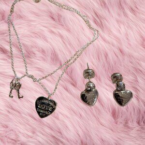 UPCYCLED  Silver-Tone 4-Piece Necklace, Bracelet & Earrings Set